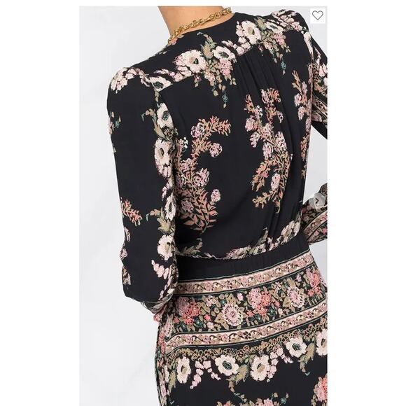 Etro Floral Paisley Print Wraparound Midi Dress Size 6 - Picture 9 of 14